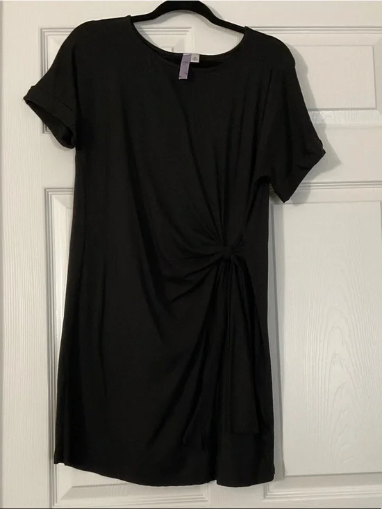 Alya Black Knot-Detail Mini Dress - Picture 1 of 5